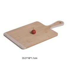 乒乓形竹製切菜板, 白色 355*18*11cm, 1個