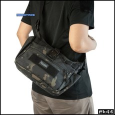 【野戰搖滾】馬蓋先 MAGFORCE 迷你雙面人戰術攜行袋 黑色 戰術側背包 跨包 單肩包 勤務包 登山包, 暗黑迷彩