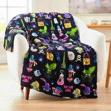 스폰지밥 영화: 네모바지 수색 담요 아동용 해적 매우 부드럽고 아늑한 플러시 침구 116.8cm x 152.4cm(46인치 60인치) (공식 라이선스 제품) Franco