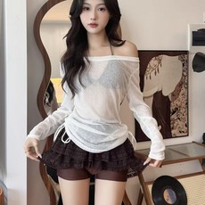 泳衣女分體比基尼三件長袖罩衣蕾絲溫泉度假泳裝, 均號80-120斤拍均號