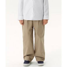 MUSINSA STANDARD KIDS 원 턱 와이드 밴딩 치노 팬츠 [베이지] 417772