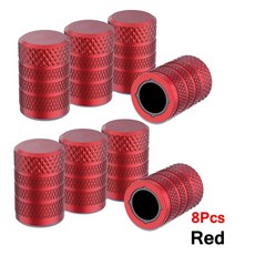 AUTCOAT 4/8Pcs 타이어 밸브 스템 캡 알루미늄 자동차 트럭 오토바이 SUV 및 자전거 용 범용 커버, C0626 Red 8Pcs