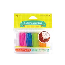 모닝글로리 소프트 연필그립 4개세트 장시간필기 연필잡기보조, 단품, 단품