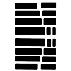 검은색 자체 접착 의류 수리 패치 다양한 모양 내구성 원단 수정 다운 재킷 및 의류 1 세트, Black rectangle