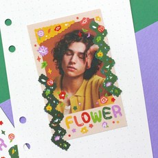 엽서 프레임스티커 3종세트 편지 사진 다꾸 꾸미기 감성 소품, LEAF