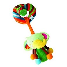 英國Bkids FiFi 象手環吊環/手搖鈴 嬰幼兒玩具 安全無毒材質 刺激視覺聽覺發展, 1個