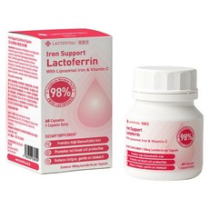 Lactovital 乳鐵蛋白&脂質體鐵&維他命C膠囊, 1罐, 60顆