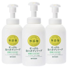 미요시 순한 버블 바디워시, 3개, 500ml