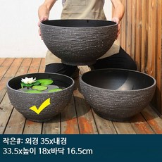 연꽃화분 원형 인테리어 수조 어항 연꽃 화분 화이트 소형 3_1세대 단일 실린더 소형, 1개