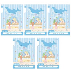 모닝글로리 초등 1-2 무제 노트 14줄 남, 어항, 5개