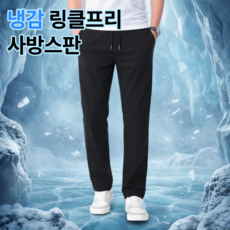 구김없는 아이스실크 링클프리 스판 여름 밴딩 슬랙스 바지