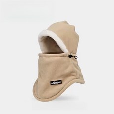 KROF 新款防風騎行圍脖一體帽子男女冬季騎車保暖神器防寒頭盔內膽頭套, 騎行帽【卡其】, 1個