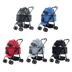 icat 寵喵樂 BNDK107 輕便戶外寵物推車 可分離式 一鍵收車 超輕量, 灰色, 1個