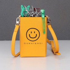 桃園出貨 美髮剪刀包 髮型師專用高級工具收納包 時尚潮流剪髮理髮包 專業美髮師挎包, 1個, 笑臉橙色, 笑臉橙色