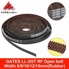 GATES-LL-2GT GT2 타이밍 벨트 기어 2GT 동기 폭 6MM 9MM Ender3 CR10 Anet 3D 프린터 부품 용 내마모성, 04 12mm-(LL-2GT RF), 05 5Meters