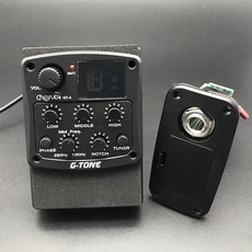 Cherub G-Tone 튜너 포함 어쿠스틱 기타 이퀄라이저 포크 우쿨렐레용 기타 프리앰프 피에조 픽업 3 밴드 4 밴드 GT-6/5/4/3