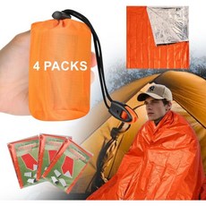 YFVYFV 비비색 트레킹 캠핑 비상 생존 침낭, Orange, 4