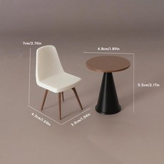 스케일 미니어처 의자 테이블 인형 집 거실 장식 건축 장면 소품, 1개, 1. 1set