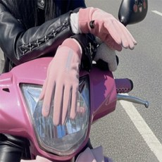 라이딩 러닝 스포츠 스마트터치 벨벳기모 장갑 손목보호장갑 스포츠장갑 운동장갑 손보호대, 여성핑크-free