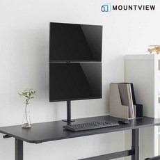 마운트 뷰 듀얼 상하 트리플 쿼드 모니터 암 클램프 스탠드형, 01_1. 상하 모니터암 클램프형 [BOM797], 1개