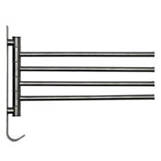 에브리윅 접이식 부착 304 스텐 고급형 행주 건조대 걸이L 4단, 2개, 실버