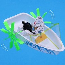 태엽모터 보트 만들기 과학교구 1인용 과학실험키트 과학놀이키트 집콕놀이 사이언스, 1개