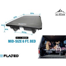 FLATED 後斗架高充氣墊 6' - RANGER / TACOMA - 黑四驅ALL BLACK