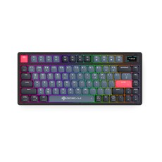 지데빌 GDEVIL G712LS PLUTON 81키 텐키리스 LP 유무선 블루투스 기계식 키보드, 블루 블랙, 적축