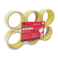 3M 3036S-6PK 超透明膠帶 封箱膠帶 (48mm*40Y) (6捲入), 1個