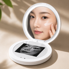 더제이안나 썬크림카메라 led 자외선차단확인거울 선크림확인 uv거울, 1개, 화이트