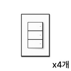 틸인스 1로 3구 스위치 블랙 화이트, 4개