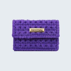 네트공예 DIY 세트 - 카드 지갑 만들기 망스티치 재료 덮개형_handmade 직사각(소) 골드 팬던트, 10. P-11 딥 퍼플, 1세트