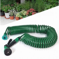 상가입구데크용 15M 고탄성 코일호스 안전 청소 스프링 물관 수도 연결 커넥터 전용 장비