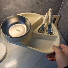 分格餐盤塑料精緻早餐盤一人食單個家用減肥分食盤卡通減脂分隔盤, 1個, 康廚逸家【餐盤套裝】,【PP食品級】四格盤