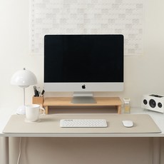 아임반 고급 가죽 데스크 매트 양면 책상매트 대형 국내제조 데스크 패드, 웜그레이