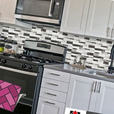 스티커타일 076 랜덤벽돌 데코타일 주방 기름때방지 욕실 화장실 오염방지 싱크대