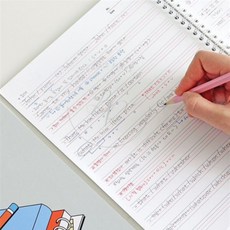보람스마켓 초등영어노트 학생노트 필기노트 직장인노트, 핑크