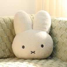 【iam我適文創】MIFFY米飛大頭抱枕40cm，可愛造型靠枕、午睡枕，居家生活療癒小物, (超取最多2個)米飛/經典白, 經典白