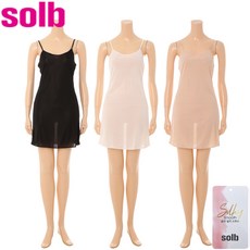 비너스 비너스 애플아울렛 솔브 비침방지 부드러운 실크촉감 스트랩 기본 원피스슬립 풀슬립 속치마 SFSC551