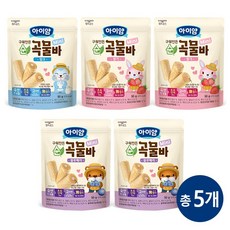 일동후디스 아이얌 구워만든 미니 순곡물바 5개 혼합, 1세트, 50g, 밀크1 + 딸기2 + 블루베리2