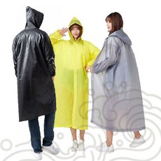 남녀공용 우비 후드 레인코트 방수 야외활동 등산 낚시 비옷 판초