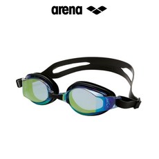 아레나 arena 돌핀 트레이닝 미러 수경 A5AC1AG46 AGW-460M 물안경 수영수경 수영안경, 1개, NVY