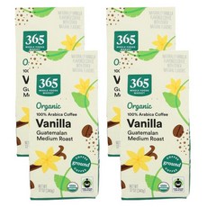 365 홀푸드마켓 바닐라 과테말라 미디엄 분쇄 커피 340g, 4개, 핸드드립(중간)