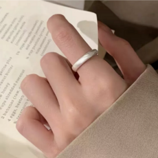 헬렌 무광 매트 볼드 오픈링 반지