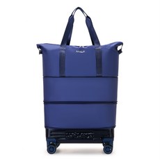 Difanxi 時尚・潮搭 出差旅行包 運動健身可折疊輪式行李袋, 藍色, 1個