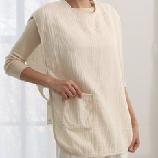 베베솜 아빠 엄마 턱받이 수유앞치마 순면 6중 요루 모던핏, 1개, 1개입, 모던핏-크리미코튼