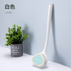 搓背不求人長柄沐浴刷子加厚去角質洗澡軟毛刷搓泥後背身體刷, 1個, 象牙白-:如圖