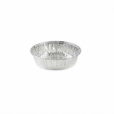 【柚子烘焙食品】圓形鋁箔烤盤 100入 耐高溫 蛋糕模 錫箔盒, 1個, 86圓鋁