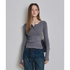 커스텀어클락 COSTUME O’CLOCK 우먼 슬림 헨리넥 골지 니트 6 COLOR COWKT004