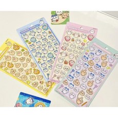 고고다 치이카와 3D 입체 스티커 4종 세트 먼작귀 다꾸 폰꾸, 4개, 치이카와 입체 스티커